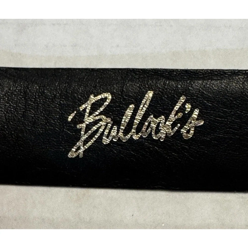 Bullocks Vintage Mens Black Glove Leather Belt Gold Buckle Size 40 Style 7251